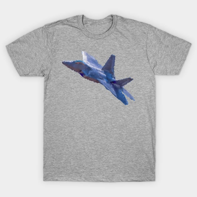 Low Poly F22 Raptor Jet T-Shirt by TRIME